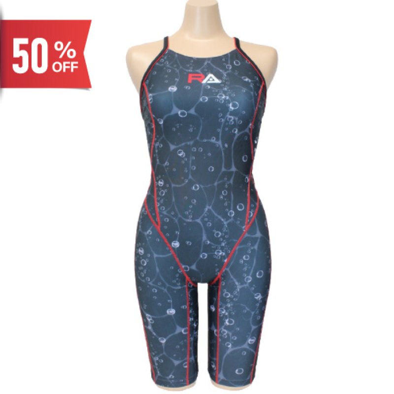 画像1: 【ネコポス対象商品】RA(アールエー) / 女性水着 (オールインワン セミロングスパッツ) レディース ワンピース トレーニング水着 (1)