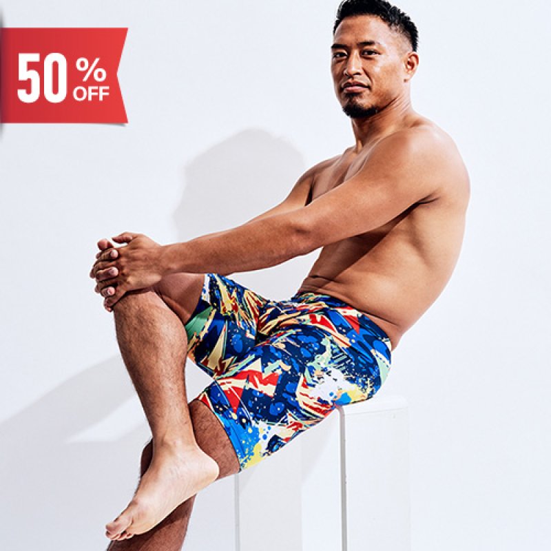 画像1: 【ネコポス対象商品】Jaked メンズ練習用競泳水着 園田モデル Magma｜ライフセーバー向け耐久性抜群ジャマータイプ (1)