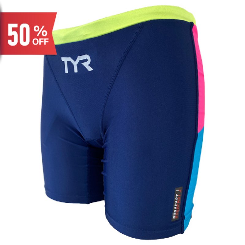 画像1: 【ネコポス対象商品】TYR ジュニア男子水着 ジャマー スパッツ JUNIOR BOY'S LOW-RISE LONG BOXER (1)