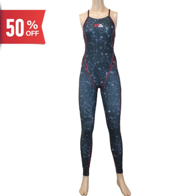 画像1: 【ネコポス対象商品】RA(アールエイ） / レディース水着 (オールインワン フルスパッツ) WOMEN'S X-BACK FULL SPATS DEEP OCEAN OXYGEN (1)