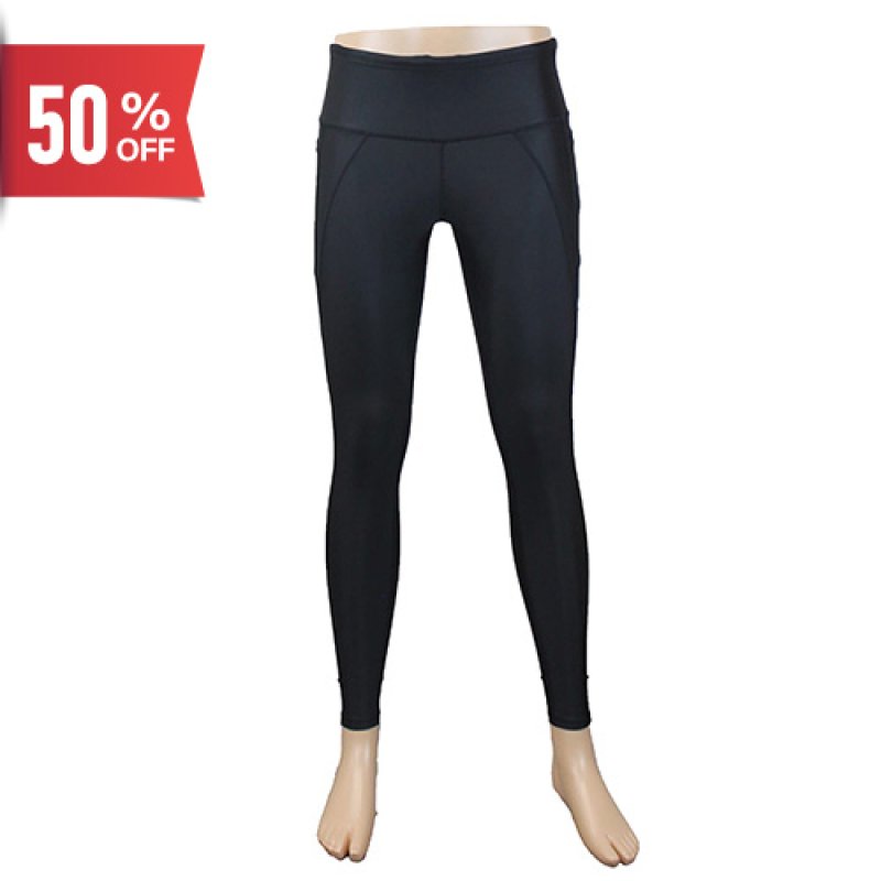 画像1: 【ネコポス対象商品】アールエー RA / レディース 水着 (ロングスパッツ)  WOMEN'S HI-WAIST FULL LENGTH PANTS (BK) (1)