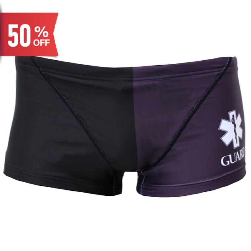 画像1: 【ネコポス対象商品】【Sサイズのみ】Aquasphere(アクアスフィア) / 男性水着_バイカラー (ブラックパープル_ボクサー型) S・XLサイズのみ (1)