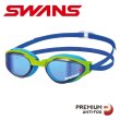 画像1: 【World Aquatics承認】SWANS ASCENDER SR-81MMITPAF-SMBL｜レーシングゴーグル 剥がれないミラーレンズ (1)