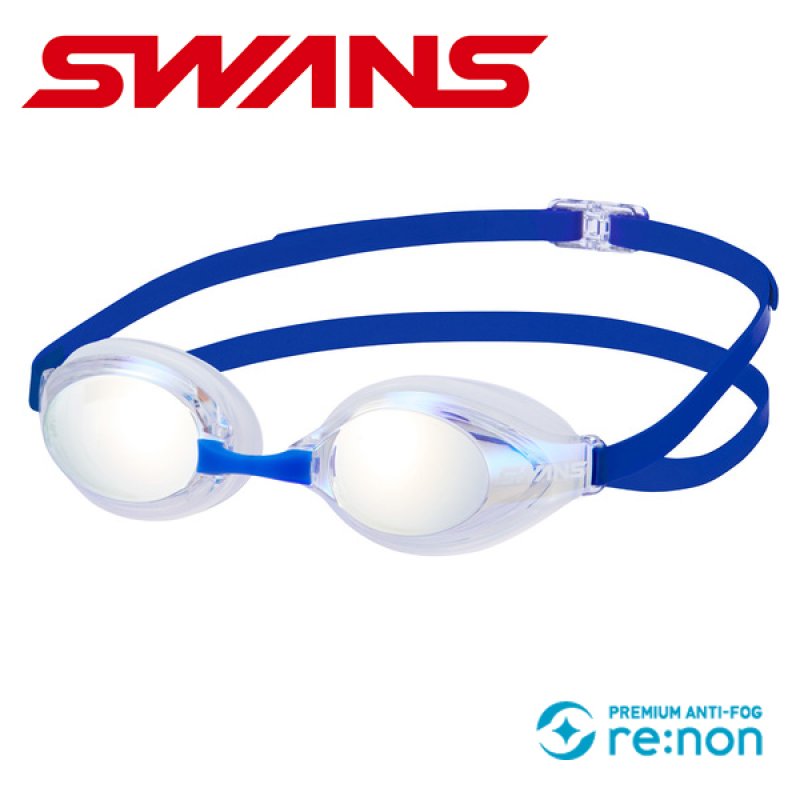 画像1: 【World Aquatics承認】SWANS AQUALIGHTNING SR-3Mre-CYNAV｜レーシングゴーグル　ミラーレンズ (1)