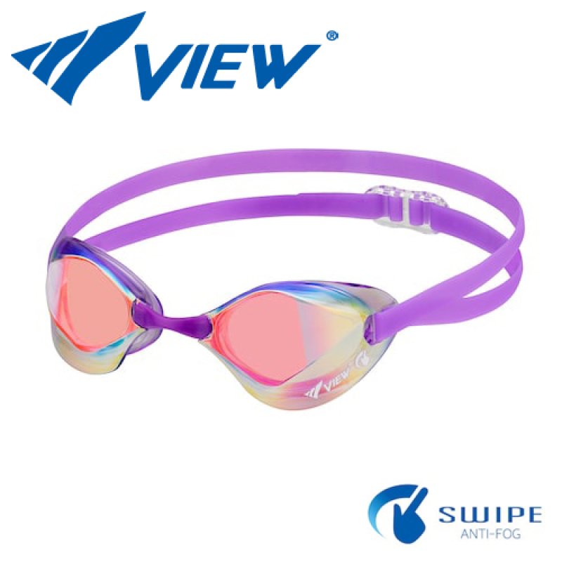 画像1: 【World Aquatics承認】VIEW Blade F V122ESAM-LVSHD｜レーシングゴーグル　ミラーレンズ(クッション無) (1)