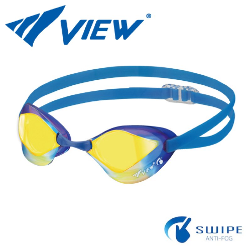 画像1: 【World Aquatics承認】VIEW Blade F V122ESAM-CBLOR｜レーシングゴーグル　ミラーレンズ(クッション無) (1)