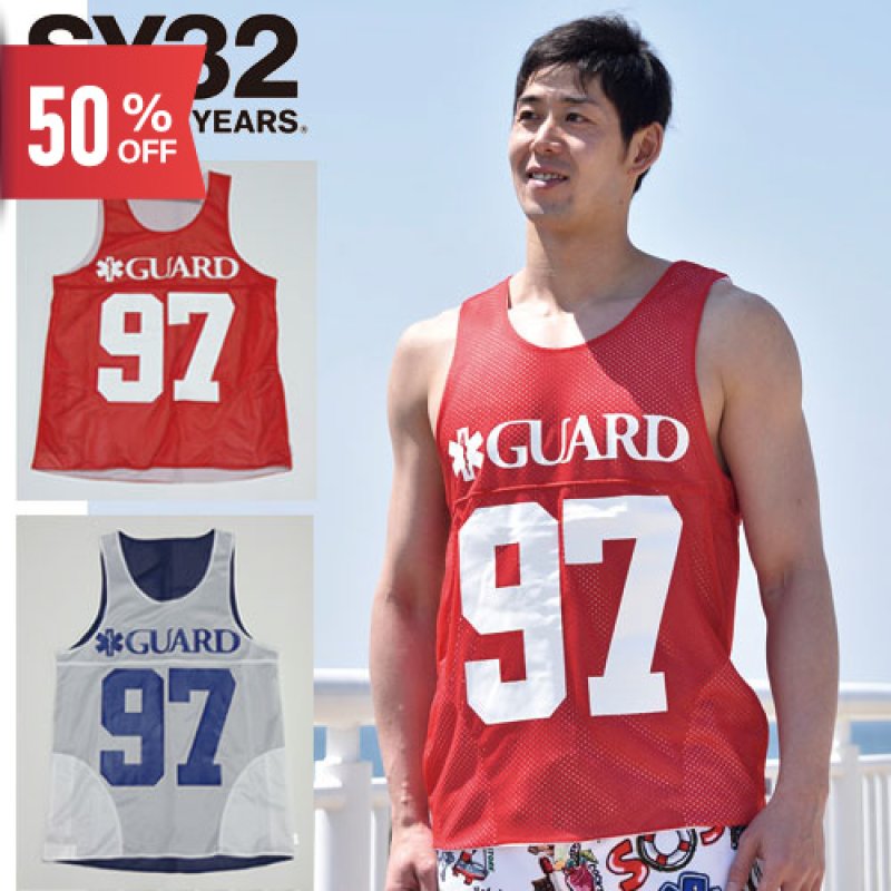 画像1: 【アウトレット】GUARD×SY32 ／メッシュ地リバーシブルタンクトップ (1)
