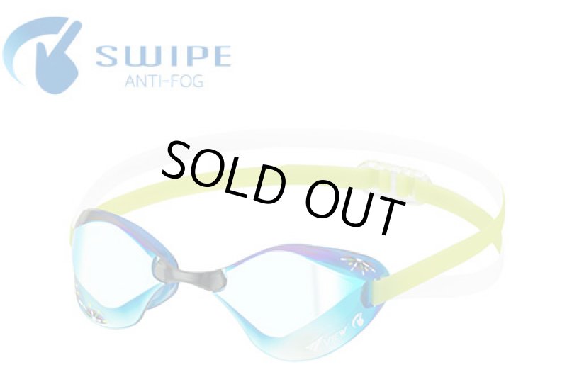 画像1: VIEW fina承認 SWIPE ANTI-FOG スイミングゴーグル BladeF V122TKY GBLY　花火デザイン (1)