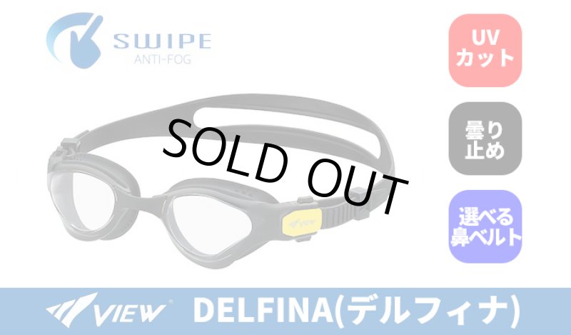 画像1: VIEW fina承認 スイミングゴーグル DELFINA V2000SA CBK クリアレンズ (1)