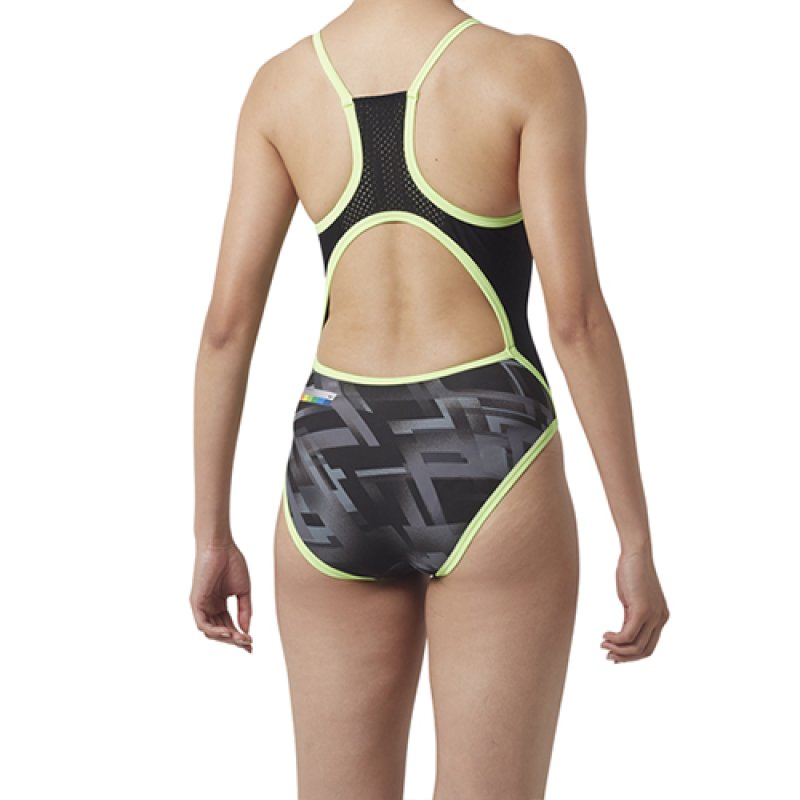 画像3: 【アウトレット｜パープルブラック】arena(アリーナ) / レディース練習水着  メッシュフライバック (3)