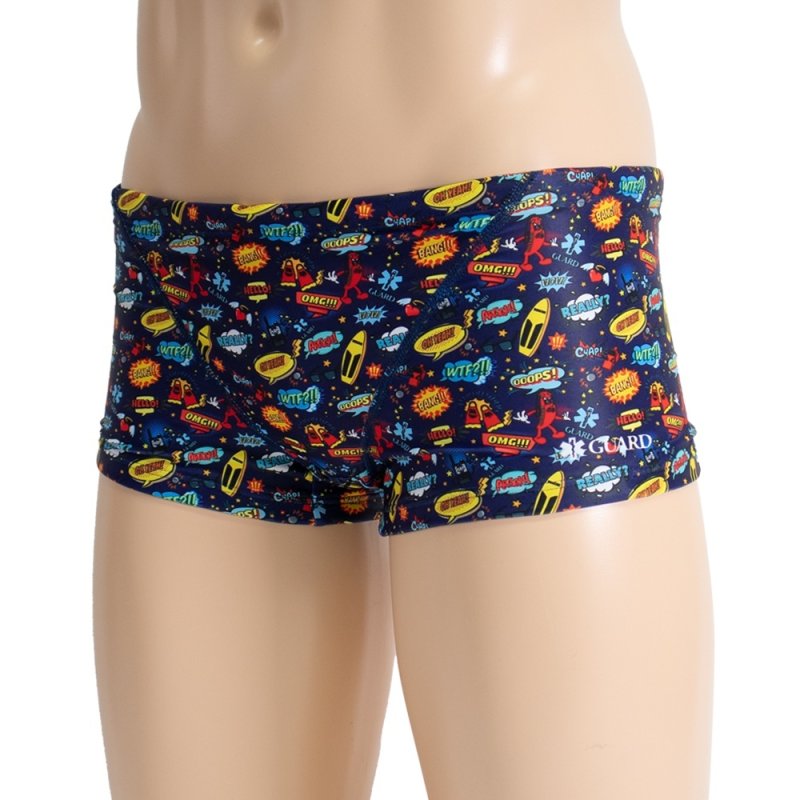 画像2: GUARD (ガード) / ライフセーバーイラスト水着(ボクサー) 男性水着 (2)