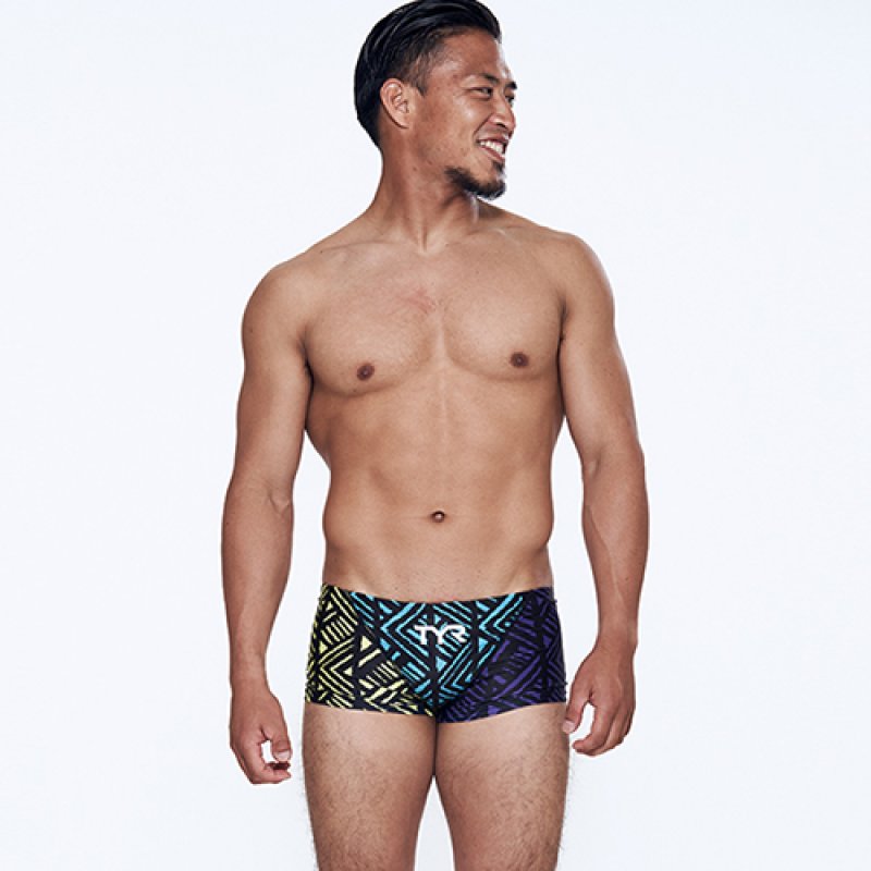 画像10: 【アウトレット】【Sサイズのみ】TYR メンズ練習用競泳水着 園田モデル 3パターンカラー|高伸縮&GUARD限定デザイン ボックス型 (10)