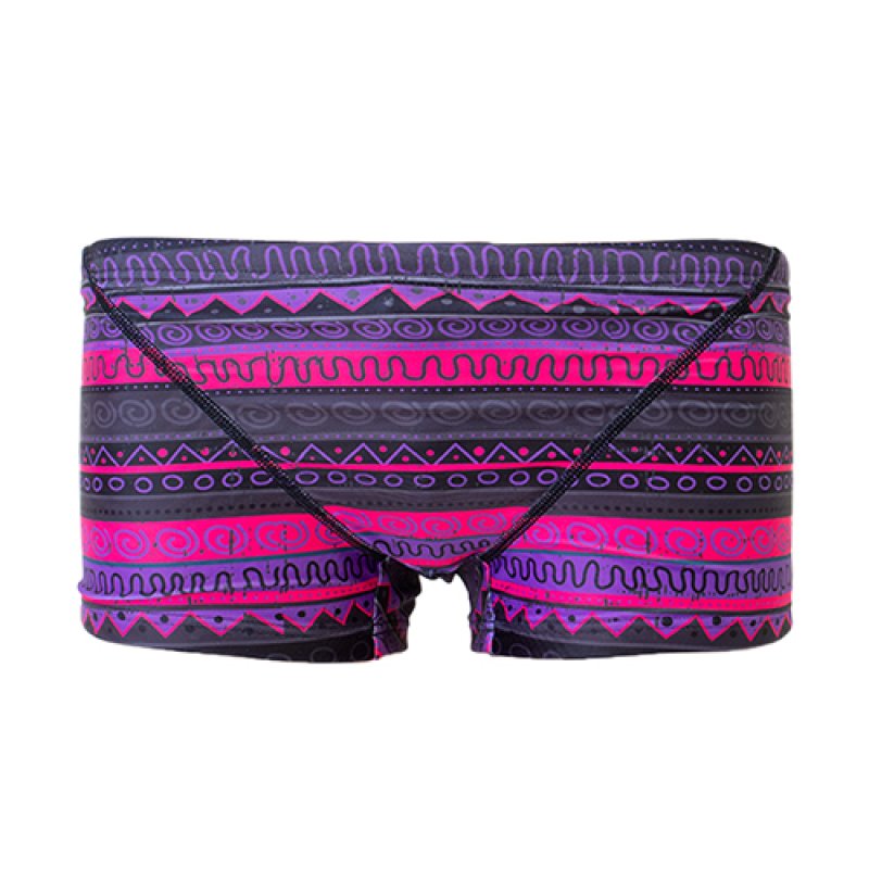 画像2: 【ネコポス対象商品】【アウトレット｜ピンクSサイズ】TYR 水着 トレーニング用 (デコレーションボーダー)｜ボクサータイプ (2)