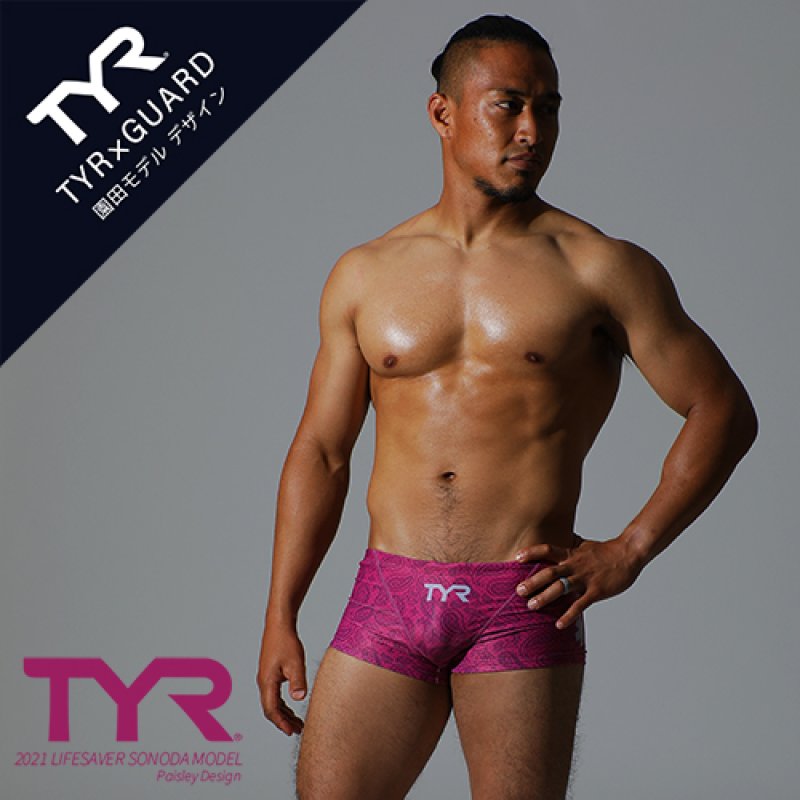 TYR メンズ練習用競泳水着 園田モデル ペイズリー｜高伸縮