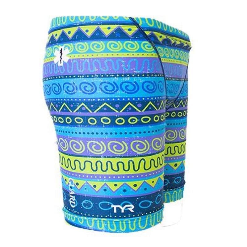 画像10: TYR メンズ練習用競泳水着 デコレーションボーダーデザイン｜GUARD限定デザイン ジャマータイプ (10)