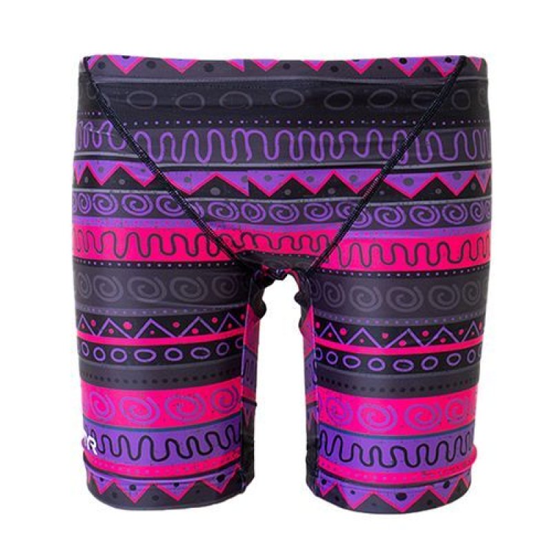 画像2: TYR メンズ練習用競泳水着 デコレーションボーダーデザイン｜GUARD限定デザイン ジャマータイプ (2)