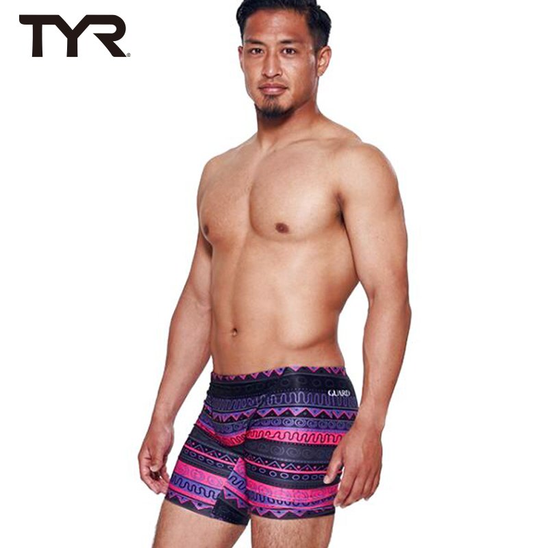画像1: TYR メンズ練習用競泳水着 デコレーションボーダーデザイン｜GUARD限定デザイン ジャマータイプ (1)