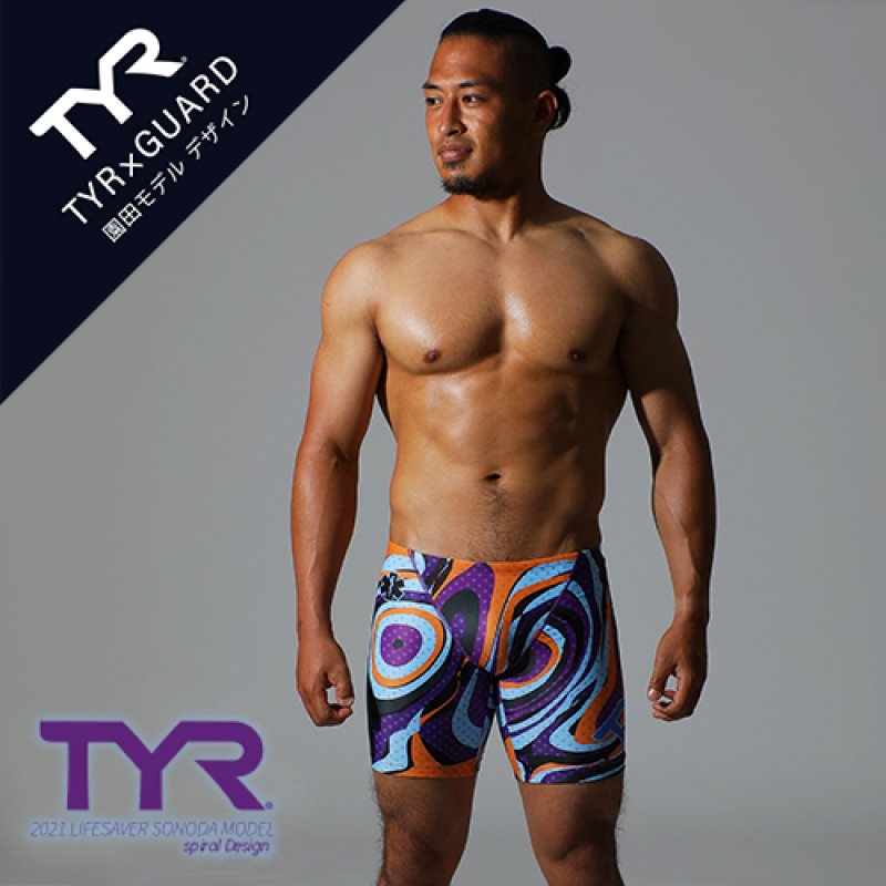 画像1: TYR メンズ練習用競泳水着 園田モデル スパイラル｜GUARD限定デザイン ジャマータイプ (1)