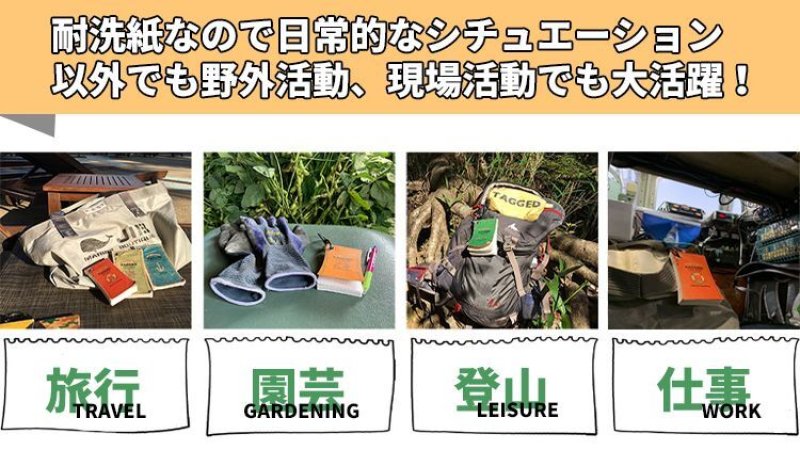 画像3: 【ネコポス対象商品】耐洗紙洗っても破れないタグドライフギアメモパッドLサイズ (3)
