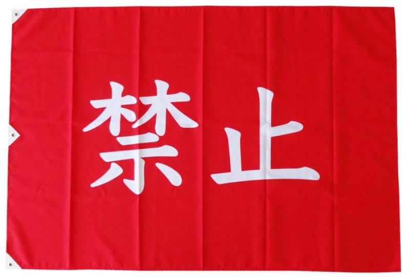 画像2: 【お取り寄せ】 文字有 遊泳条件旗 / 各種 (赤・黄) (2)