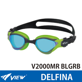 VIEW fina承認 スイミングゴーグル DELFINA V2000MR ブルーレンズ／ブルーミラー