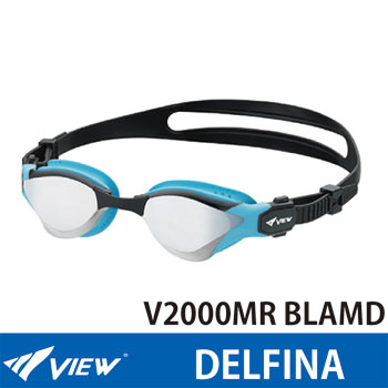 VIEW fina承認 スイミングゴーグル DELFINA V2000MR ブルーレンズ/ミラー