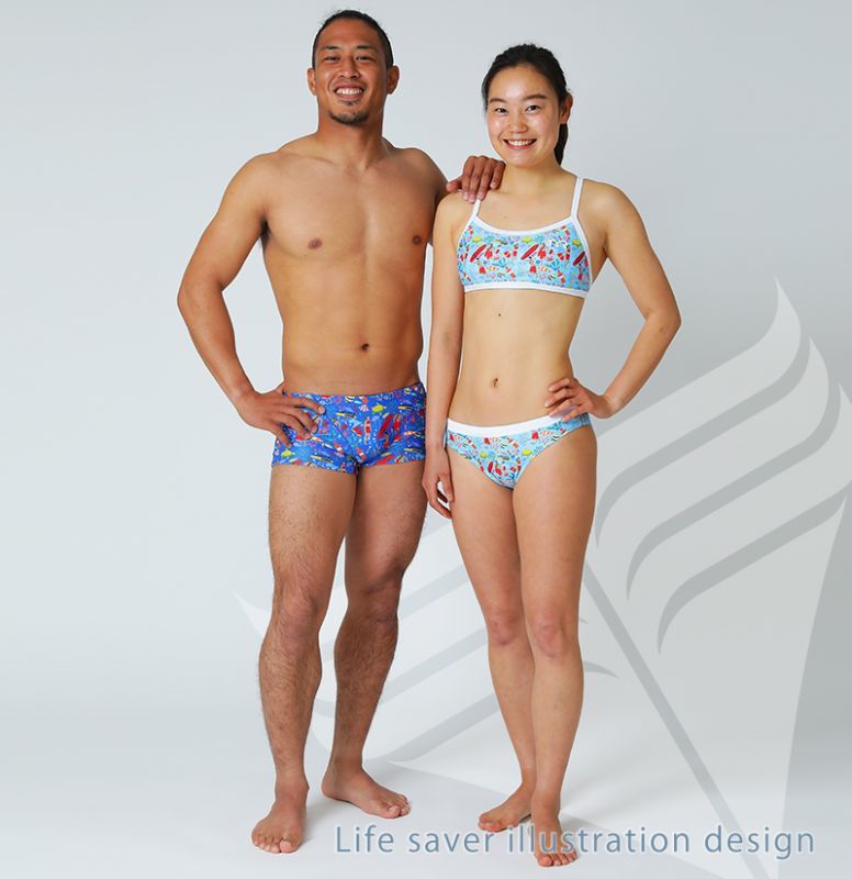 女性水着 Guard Tyr ライフセーバーデザイン レディース ワークアウトビキニ セパレート