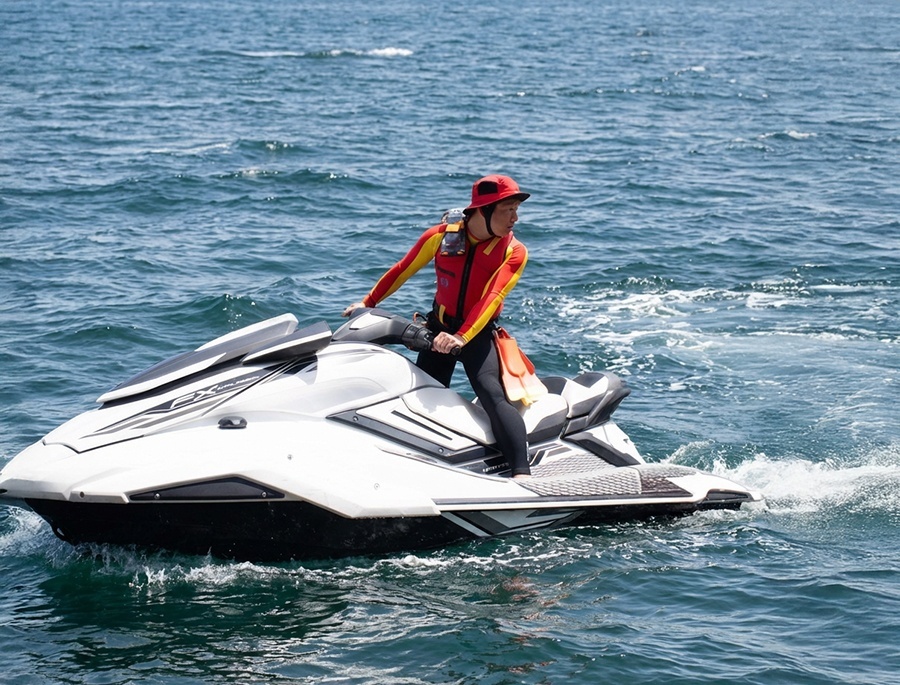 GUARD インパクトベスト　海での実用シーン