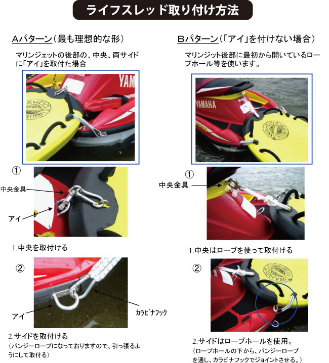 PWCレスキュー 水上バイク水難救助 ワフーライフスレッド 救助器材 ライフセービング ライフガード グッズ