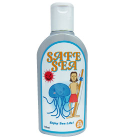 クラゲ予防日焼け止めローション セーフシーSAFESEA SPF50 ボトル